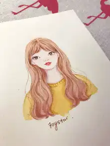 零基础学水彩含视频绘一张,小清新少女颜
