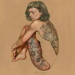 不一样的作品,看上去斯文的她画出了青春少女叛逆最酷最有型的姿态