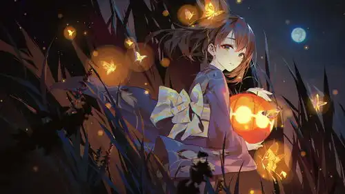 二次元动漫少女高清壁纸,迷人而可爱的女孩儿