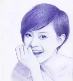 圆珠笔画彩色铅笔画