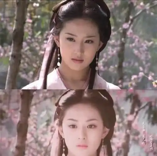 同样饰演王语嫣,赵丽颖与刘亦菲孪生姐妹但谁更仙一目了然