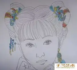 美女人物彩铅画教程中国古典美女头像彩色铅笔画绘画步骤