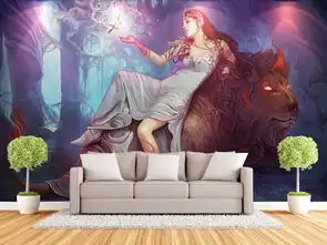 欧式梦幻唯美手绘美女与野兽客厅背景墙壁画图片设计素材高清模板下载128.41mb欧式电视背景墙大全