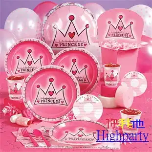 孩派highparty生日聚会用品生日派对用品一岁女孩12人高级套装怎么样,好不好