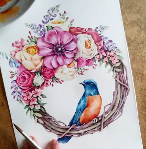 俄罗斯美女插画师一组美的让人心醉的明星片插画