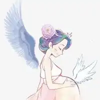 怀孕大肚子头像卡通美少女怀孕大肚子头像