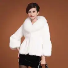 素之优品高端淑女新款短款大码女兔毛皮草外套b00aqj929u