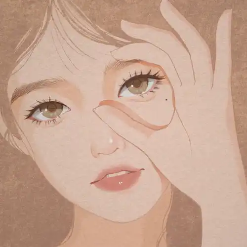 插画温柔女头
