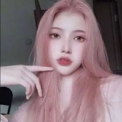 粉色控韩系少女头像2020新款高清真人软妹头像