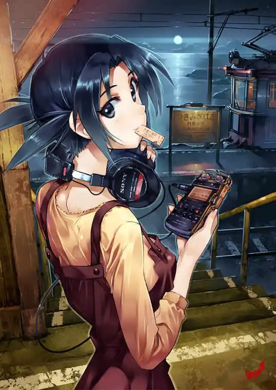 求二次元女生戴耳机的头像