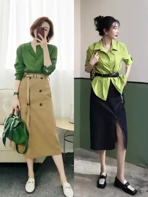 衬衫半裙才是女人该掌握的穿衣公式,时尚且不限制年龄,好美