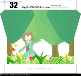 手绘风格森林女孩矢量人物插画ai素材免费下载红动网