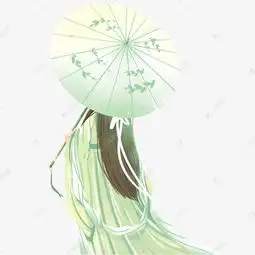 绿色白色清新古风古韵唯美浪漫梦幻女孩免扣png素材图片免费下载千库网