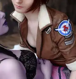 美女cos守望先锋黑百合御姐风姿撩人,调戏猎空
