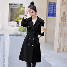 中长款风衣女2024春装新款女装韩版时尚显瘦双排扣女士春秋外套潮