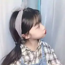 侧颜漂亮女生长发头像