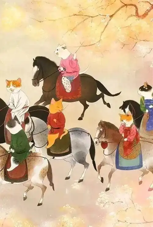 她将唐朝美女画成猫,萌化16万粉丝,原来被猫统治的世界是这样的