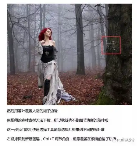 ps打造紫色魔法森林美女人像场景后期合成教程