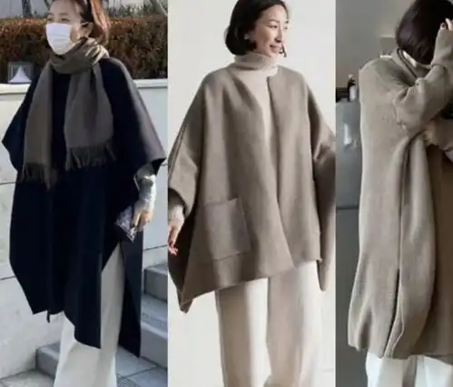 大衣小白裤,才是50岁女人该有的冬季打扮,气质干净又高级