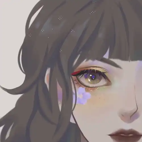 唯美好看插画头像女
