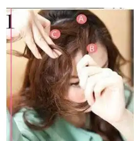 女生韩式刘海编发图解