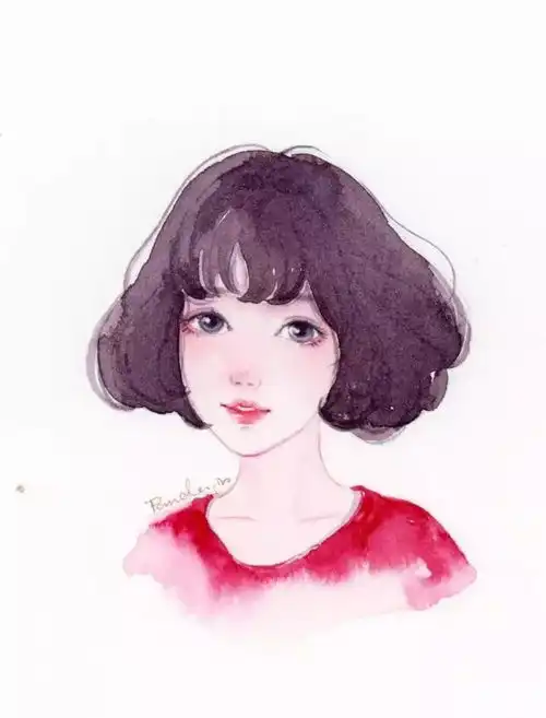 超清新唯美的水彩人物插画,大爱果断的换头像