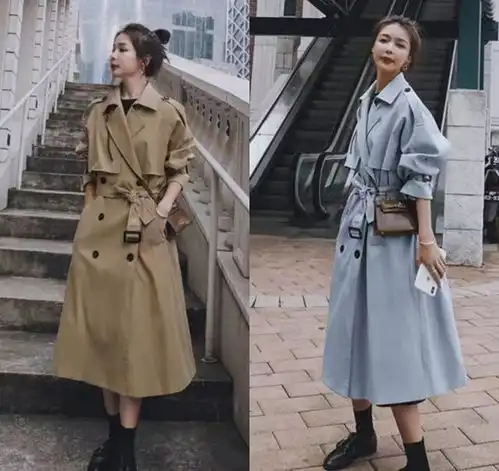 风衣这样穿,经典时尚不挑人美到爆,时尚显气质