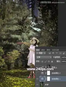 教你如何使用ps调出森林美女人像暗夜lomo效果