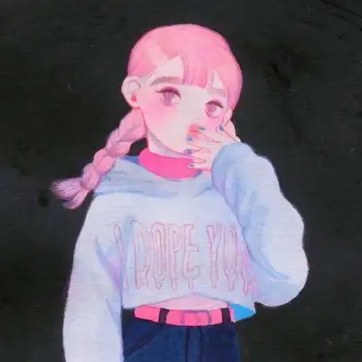 女生插画手绘头像,仙气十足的小妹子