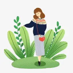 绿植小清新穿毛衣女孩图片素材其他格式下载动漫人物大全