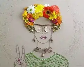 用落叶树枝画出的美女肖像,简直太油菜了