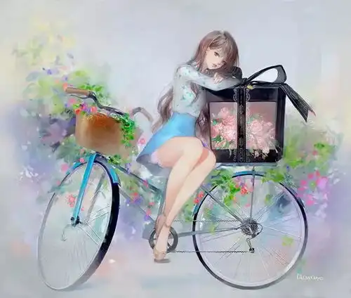 每日绘画欣赏唯美柔和的女生头像