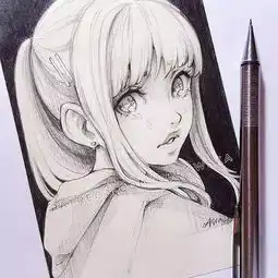 90后美女的小清新动漫手绘,不能错过