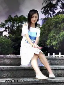 ps调制昏暗背景色彩的美女图片