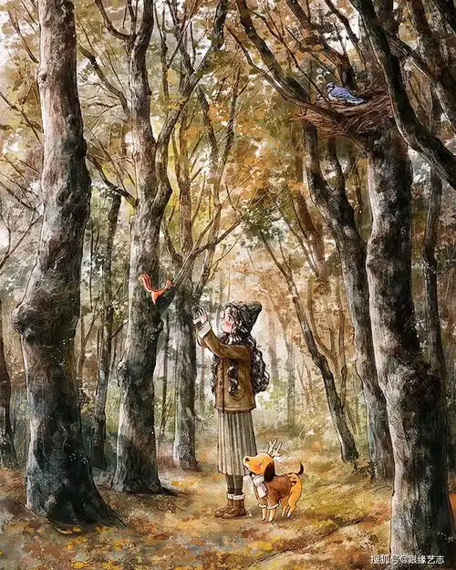 森林女孩画风堪比宫崎骏,青春密林中的第二个自己