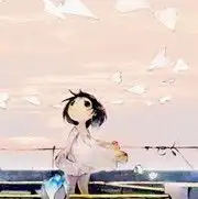 qq头像,女生灰白动漫侧面的头像