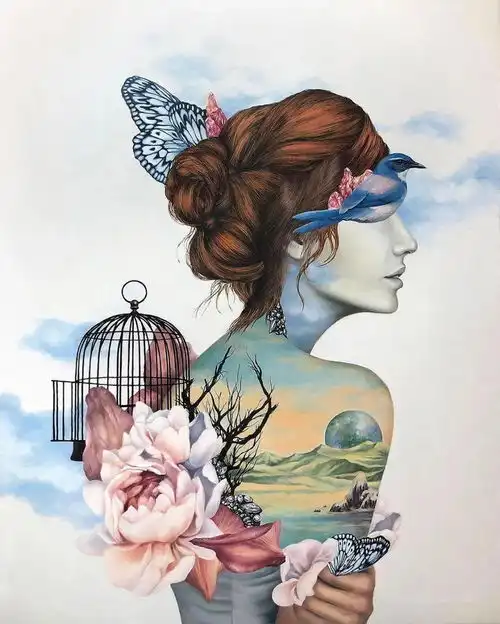 泰国pangtorsuwan绘画与拼贴艺术
