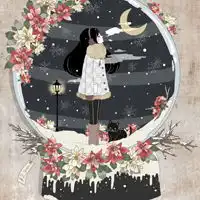 淡雅风绘画卡通可爱女生头像