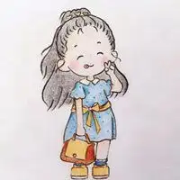 彩铅简单手绘小女孩头像微信头像图片大全