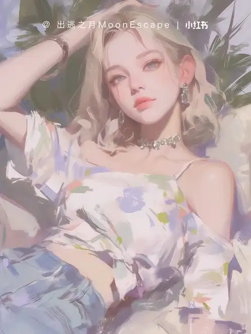 油画少女2油画风人像