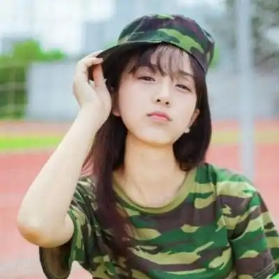 最美军训女生图片迷彩服女生头像清纯唯美女生军训头像