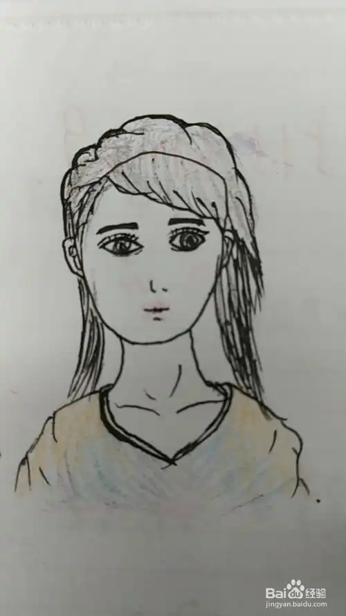 简笔画女孩变美女的画法