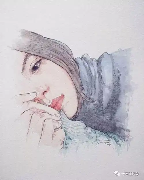 他画的小美女,清新唯美