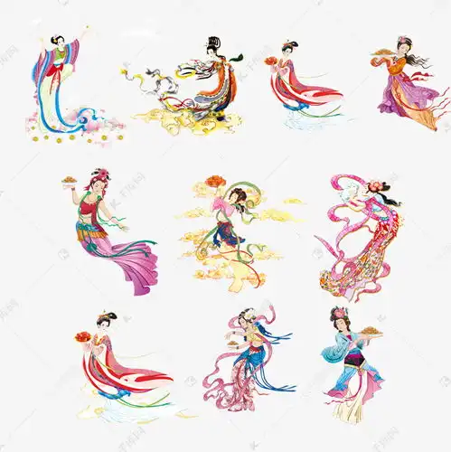 仙女散花锦集素材图片免费下载高清png千库网图片编号7936381