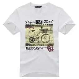 乐则行2013夏季新款韩版时尚休闲男士t恤车轮印花圆领短袖t恤男2001图片大全邮乐官方网站