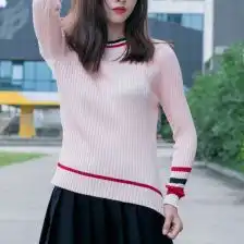 袖口蝴蝶结针织衫