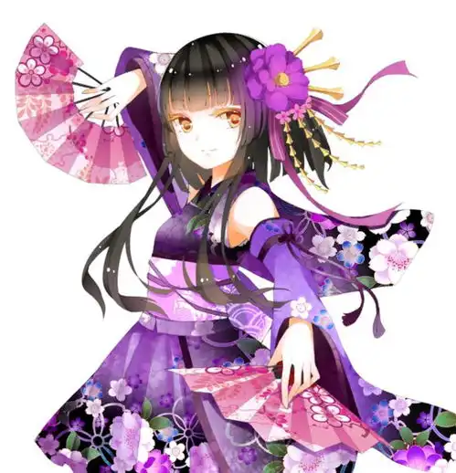 二次元和风美图欣赏身穿和服,亭亭玉立颇有神韵的小姐姐