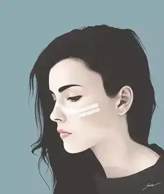 超级干净纯洁的肖像插画,这样的插画再来一打