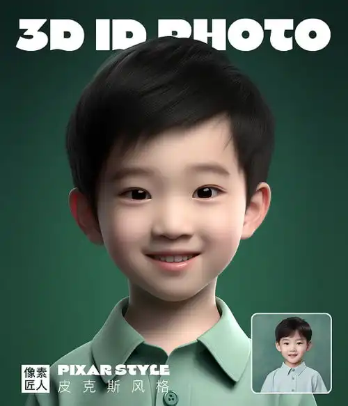 ai智能生成卡通儿童证件照