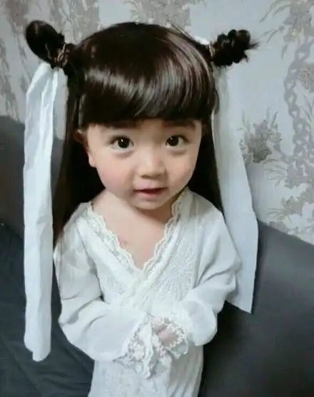 潮妈把女儿打扮成了小龙女实在太萌了好可爱